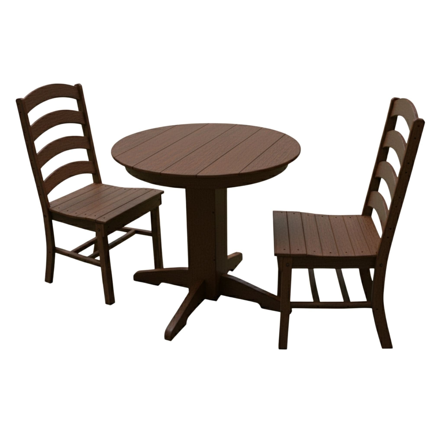 Keystone Amish Co. Josie 3-Piece Poly Outdoor Dining Set with Round Table