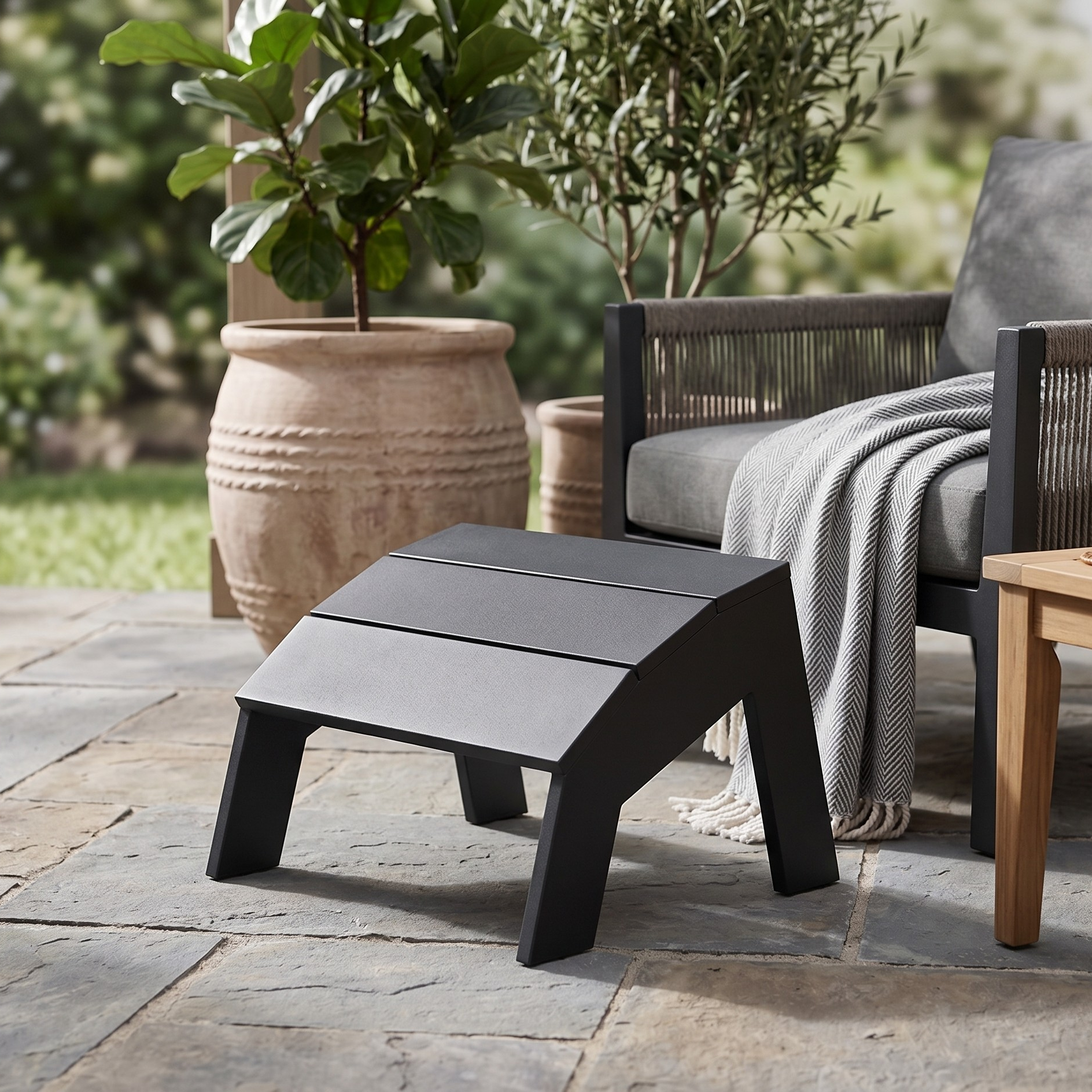 Berlin Gardens Nordic Outdoor Poly Lumber Adirondack Footstool