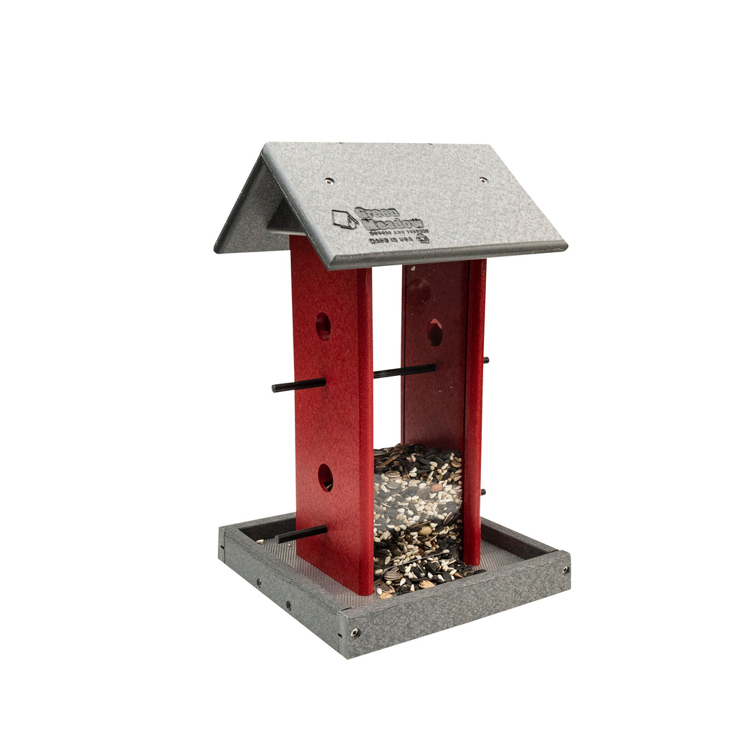 Stratton Field Poly Lumber Hanging Songbird Feeder with Screen Floor
