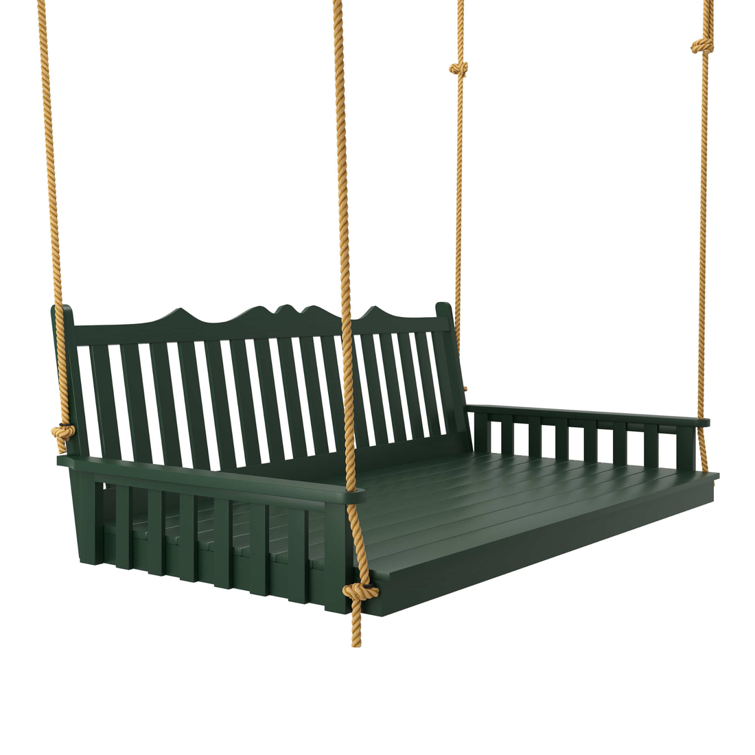 Keystone Amish Co. Twin York Porch Swing Bed, Dark Green Paint