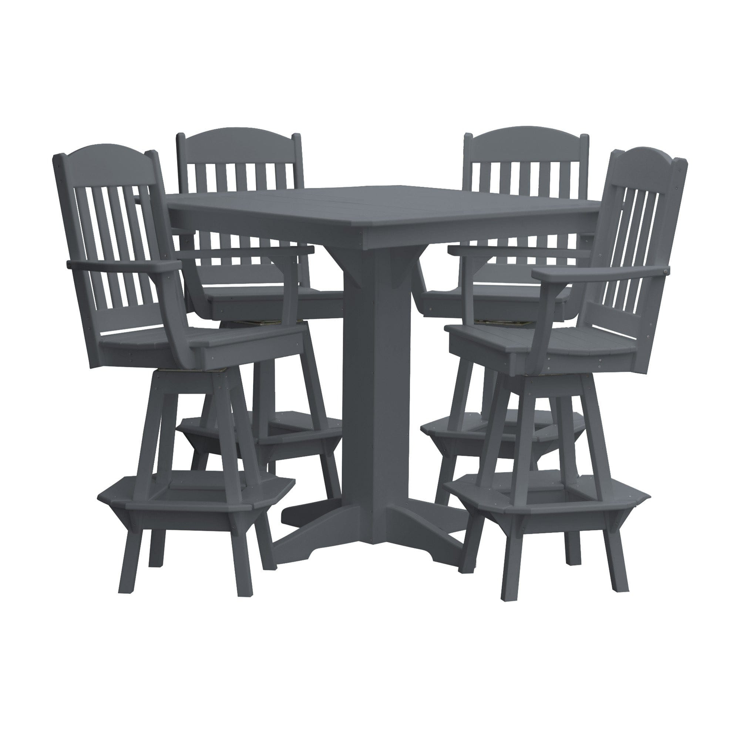 Keystone Amish Co. Classic 5-Piece Poly Bar Dining Set