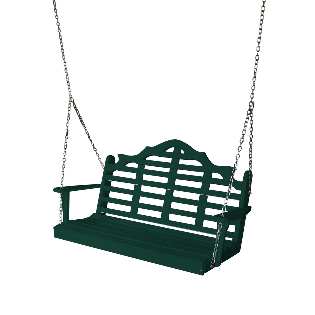 Keystone Amish Co. 5 Foot Milan Recycled Plastic Porch Swing, Turf Green