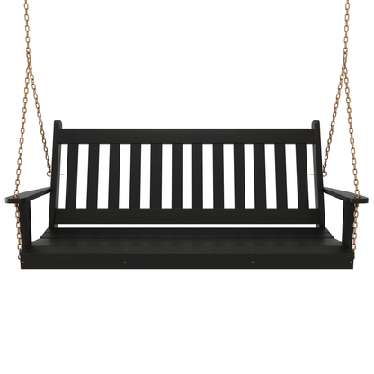 Keystone Amish Co. 4 Foot Franklin Porch Swing, Black