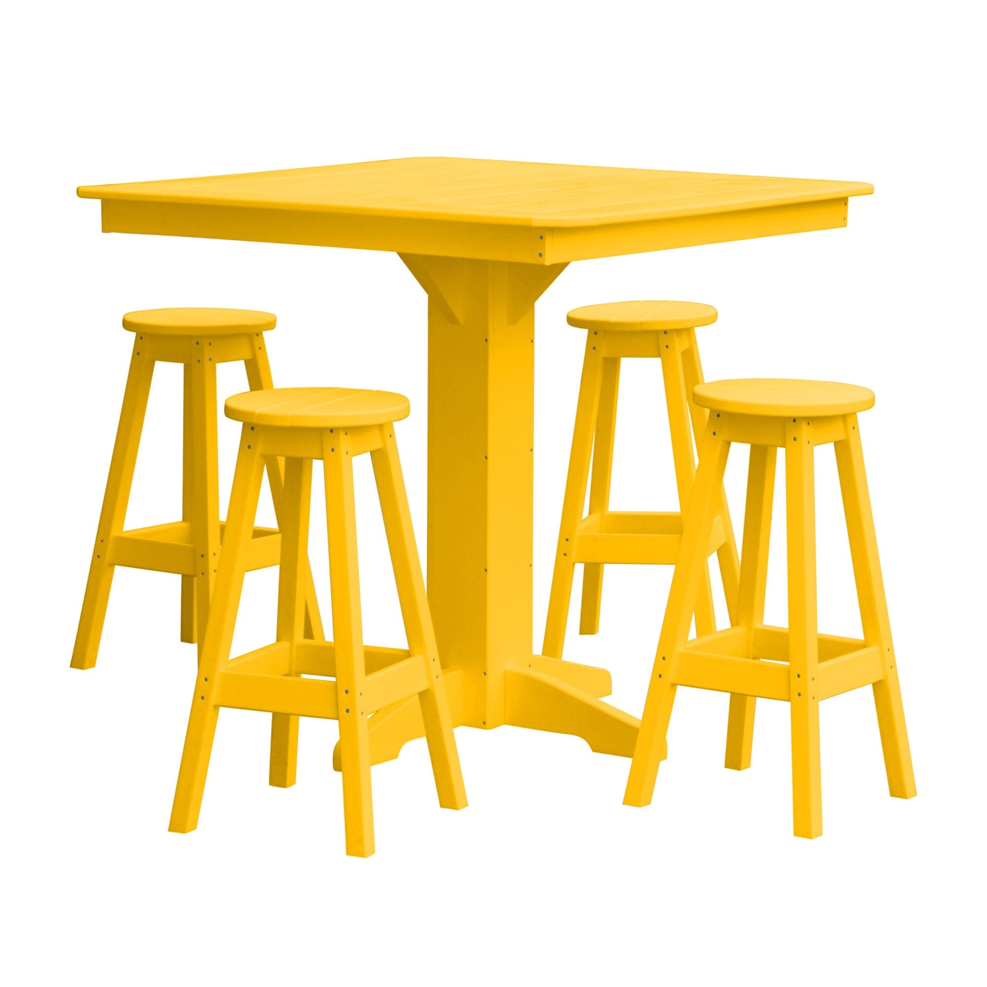 Keystone Amish Co. Sierra 5-Piece Poly Bar Stool Dining Set