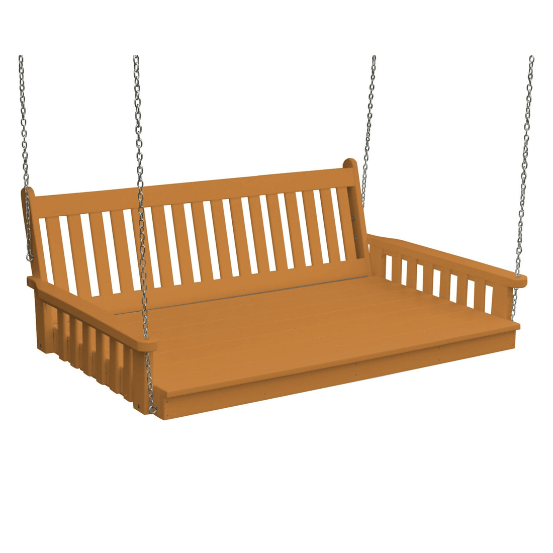 Keystone Amish Co. Twin Franklin Recycled Plastic Swing Bed, Cedar