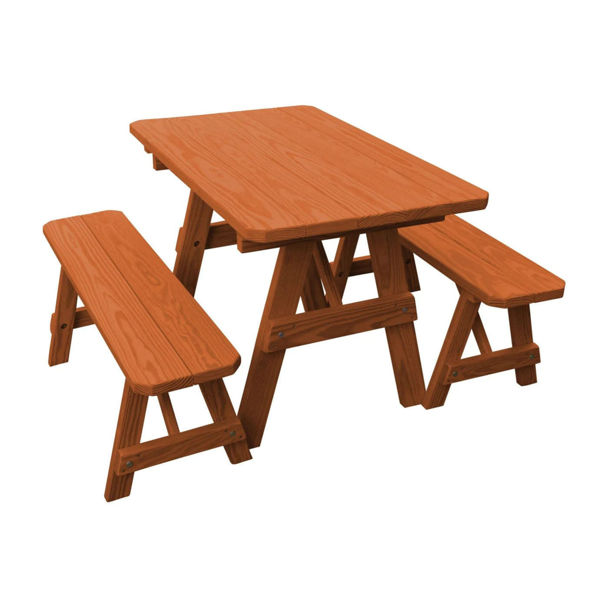 Keystone Amish Co. Pine Traditional Outdoor Dining Set with Benches