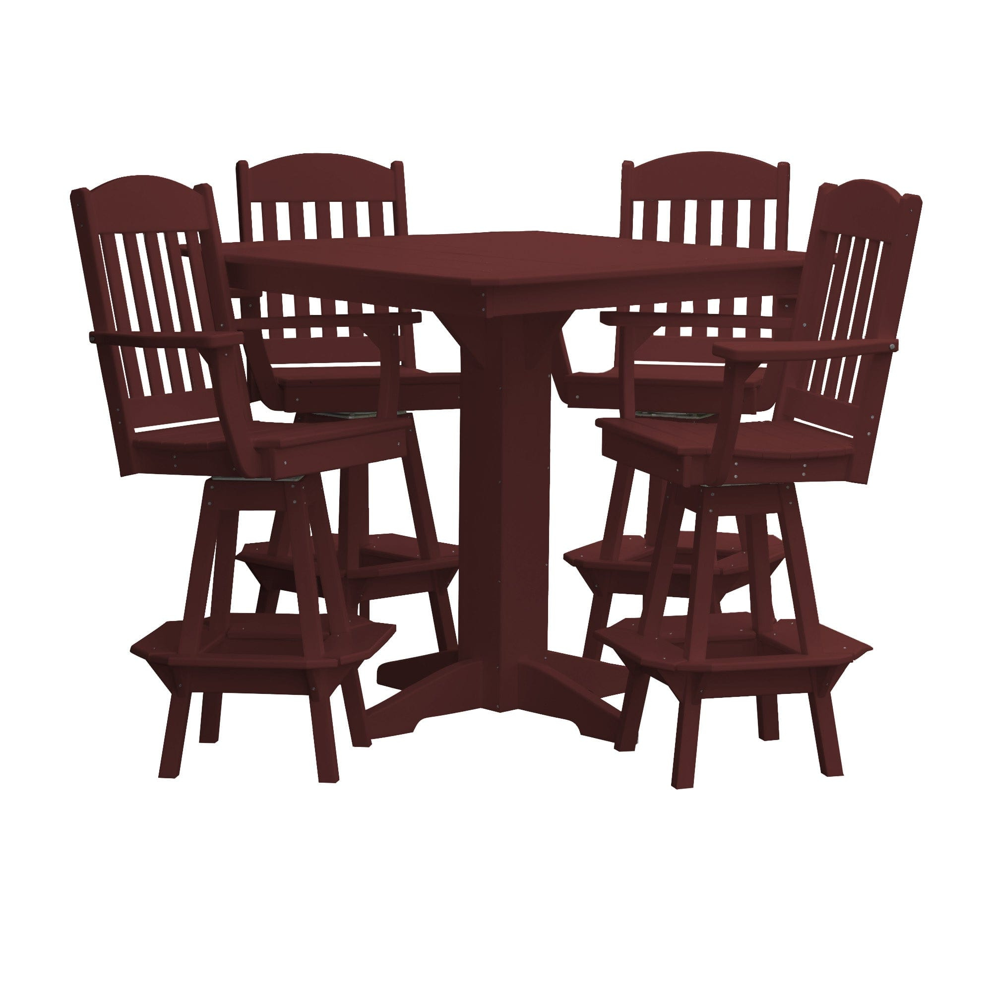 Keystone Amish Co. Classic 5-Piece Poly Bar Dining Set