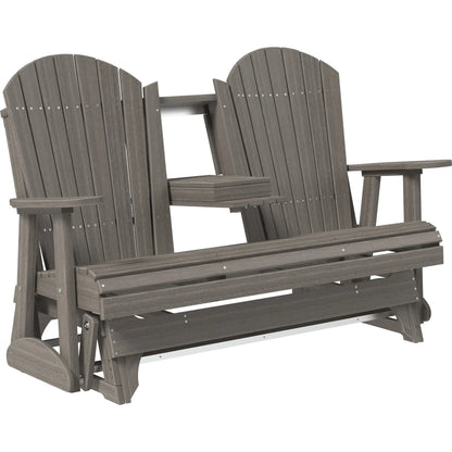 LuxCraft Adirondack Console 5-Foot Poly Composite Patio Glider