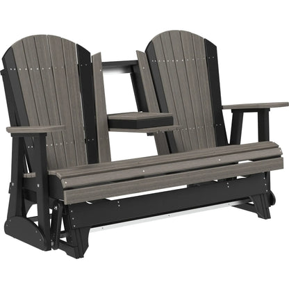 LuxCraft Adirondack Console 5-Foot Poly Composite Patio Glider