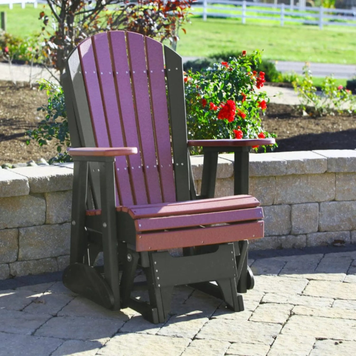 LuxCraft Adirondack Poly Composite Glider Chair