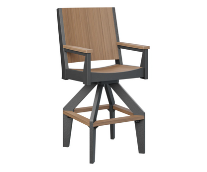 Berlin Gardens Mayhew Outdoor Poly Lumber Chat Extra Tall Swivel Chair