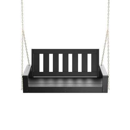 Porchgate Amish Heavy Duty 700 Lb 5-Foot Ardmore Porch Swing - Tricorn Black