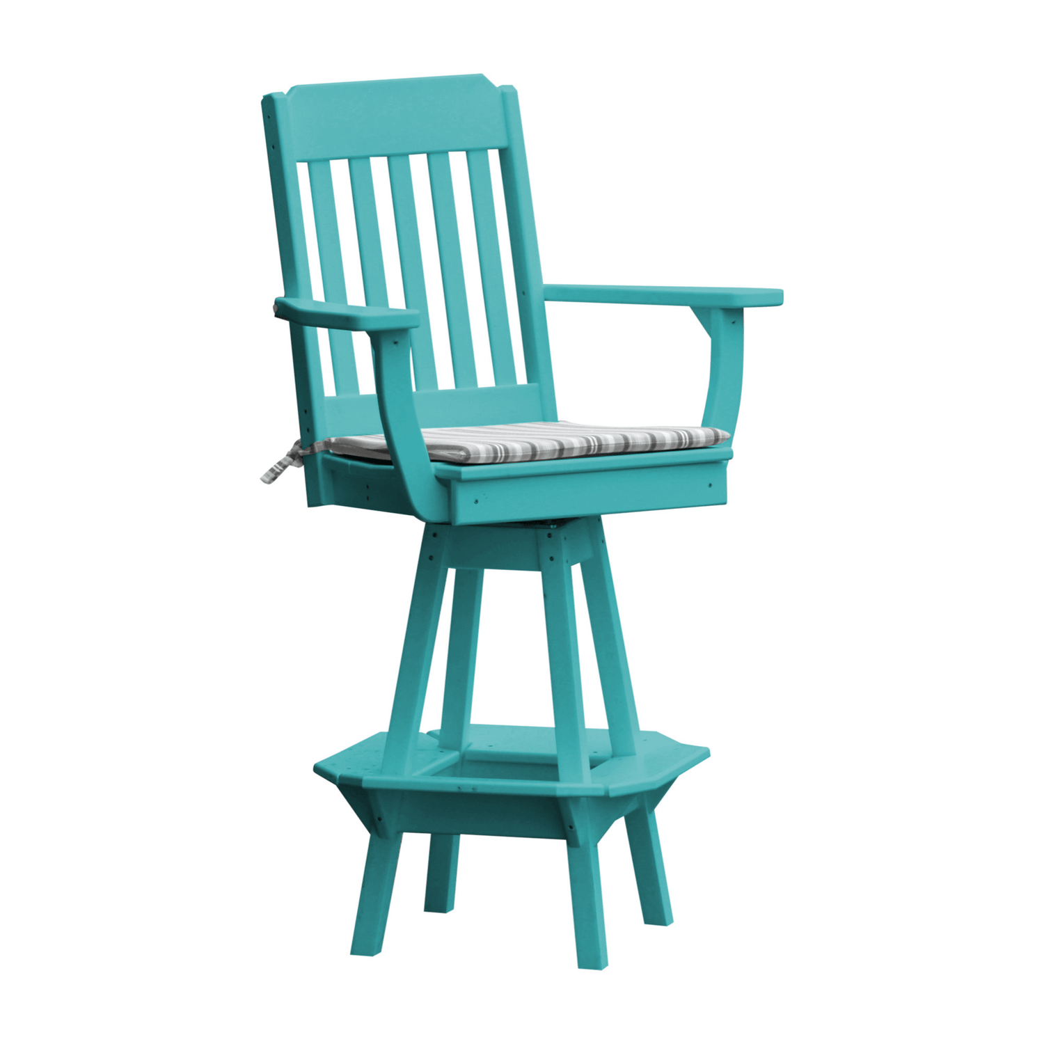 Keystone Amish Co. Traditional Poly Composite Swivel Bar Chair