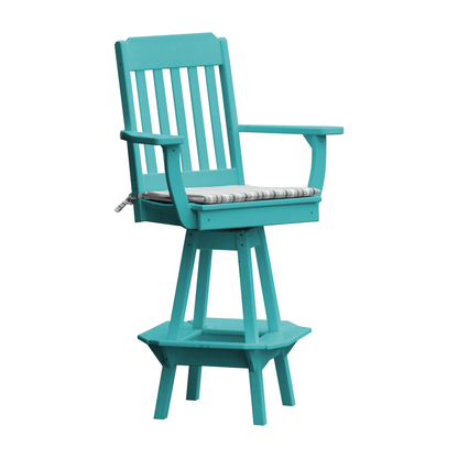 Keystone Amish Co. Traditional Poly Composite Swivel Bar Chair