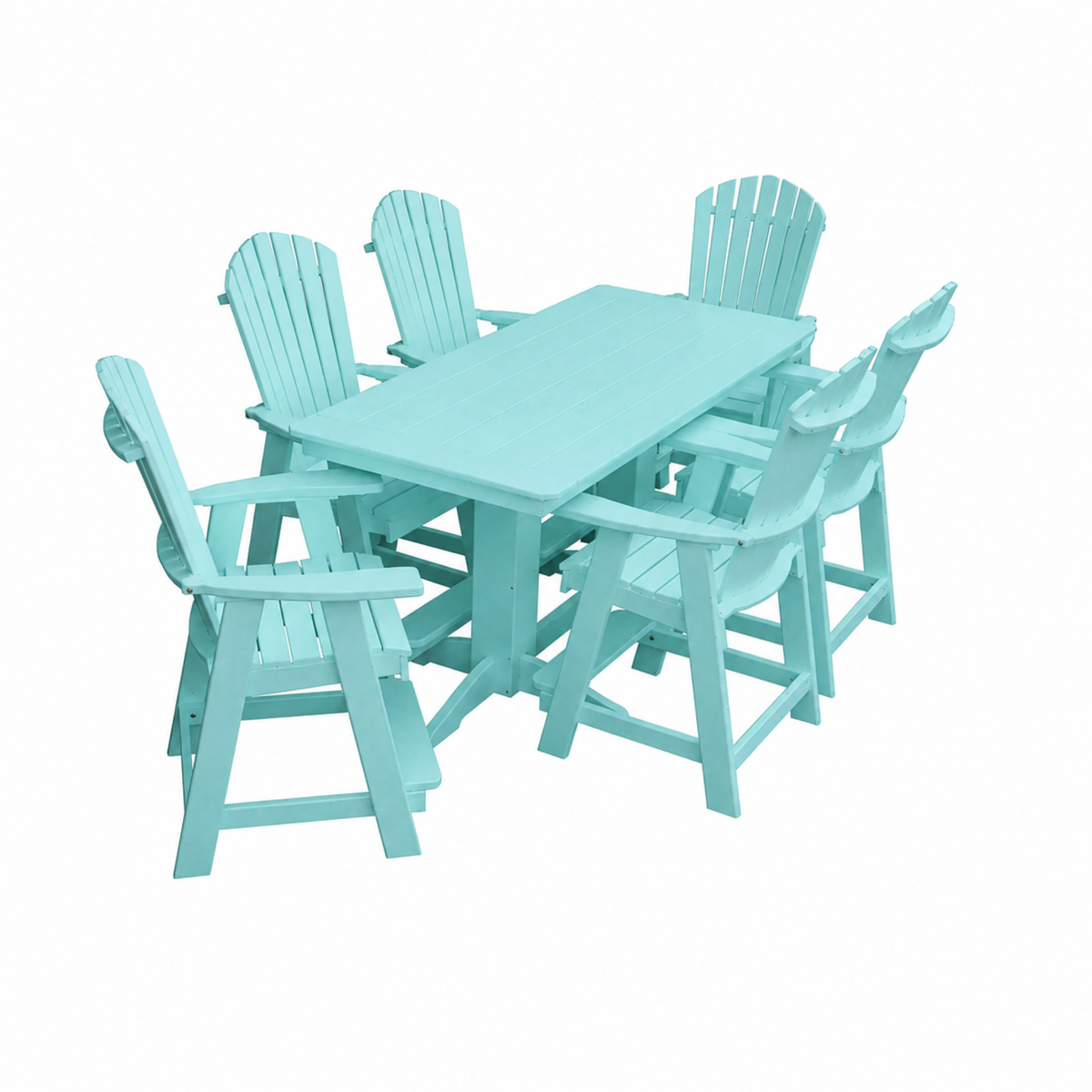 Keystone Amish Co. Sunburst 7-Piece Poly Counter Height Dining Set