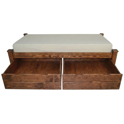 Versaloft Homestead Amish Made Bed Frame with 2-Piece Drawers