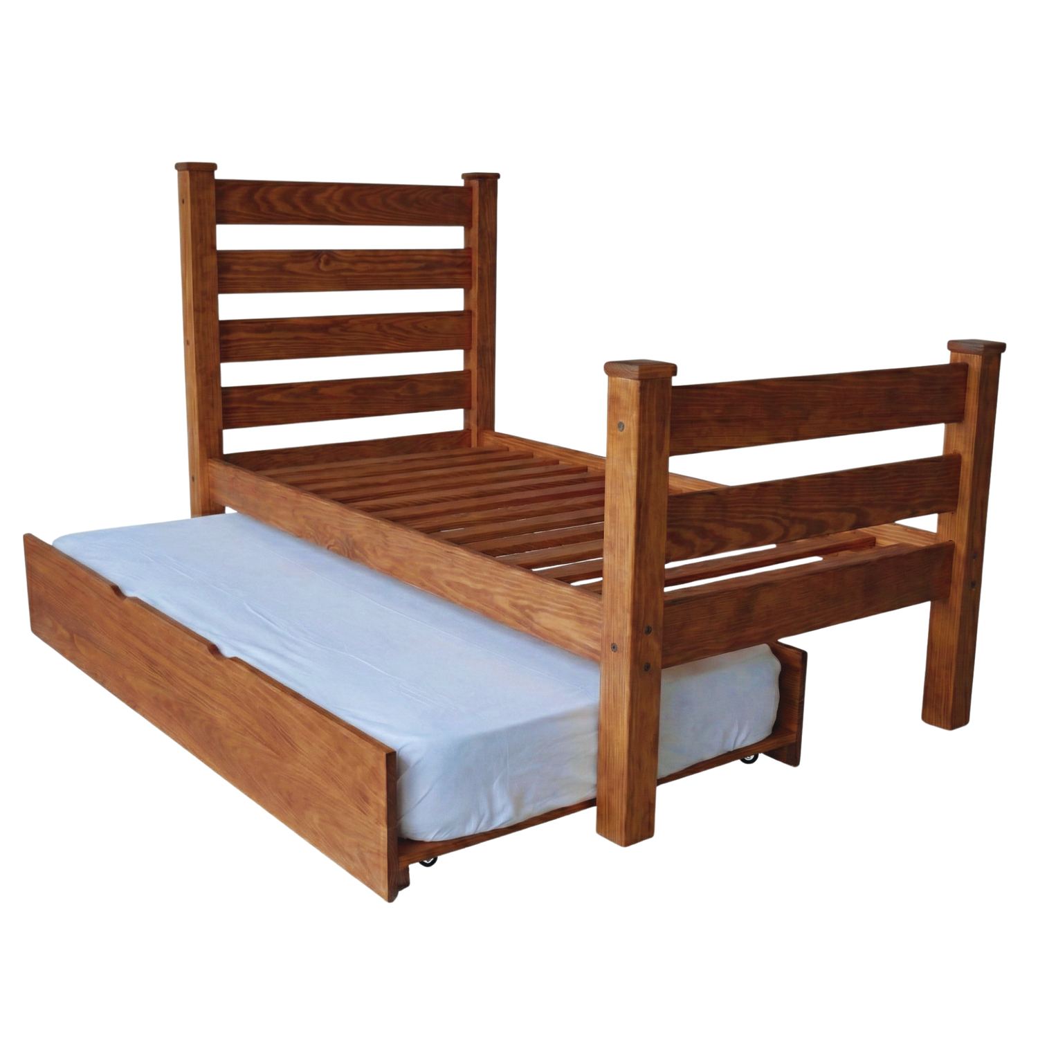 Versaloft Homestead Amish Made Bed Frame with Headboard, Footboard, and Trundle Unit