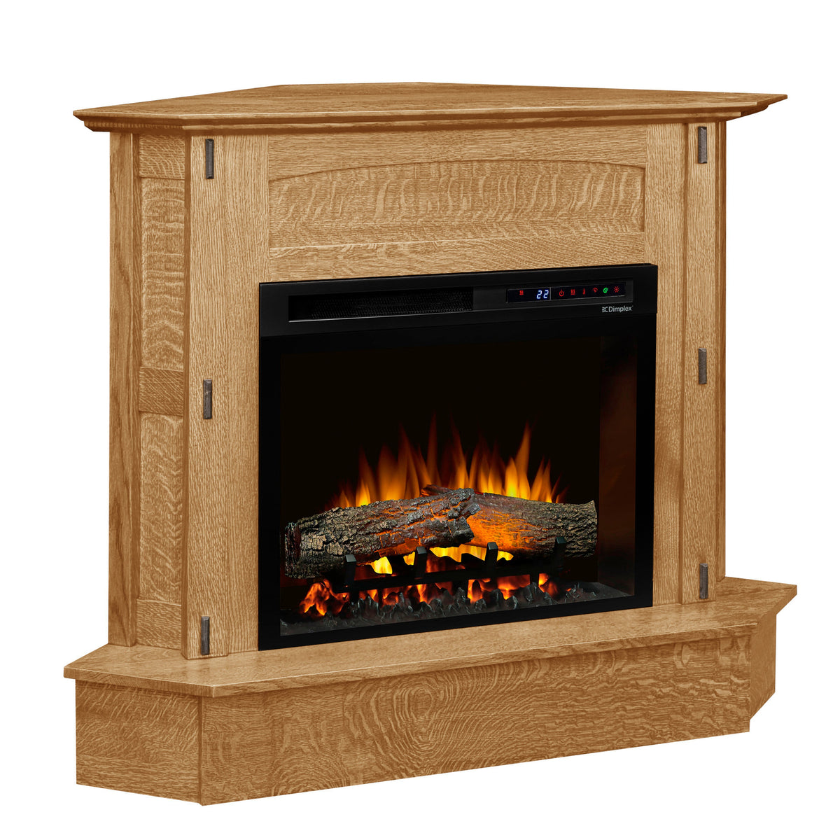 Ashcroft Corner Fireplace in Granola Stain