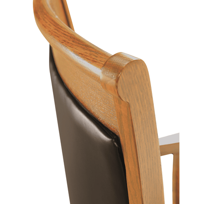 Hoosier Timbercraft Ashley Wood and Leather Dining Side Chair