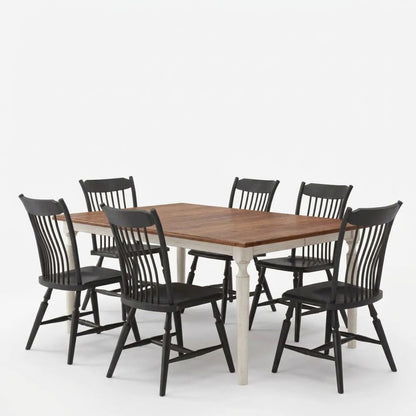 Hoosier Timbercraft Atwood 7- Piece Maple Wooden Dining Set