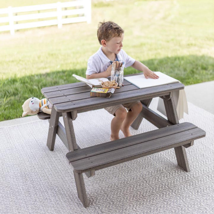 Berlin Gardens Kids Poly Lumber Rectangular Picnic Table