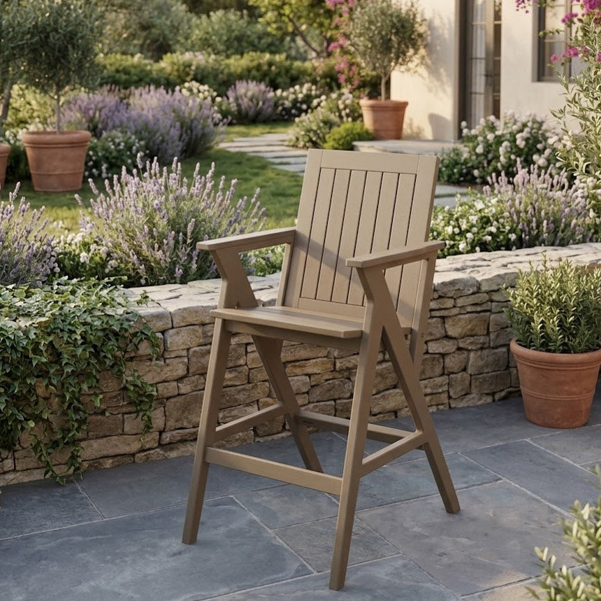Berlin Gardens Kinsley Poly Lumber Outdoor Bar Arm Chair