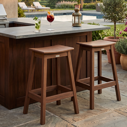 Berlin Gardens Outdoor Saddle Poly Lumber Bar Stool