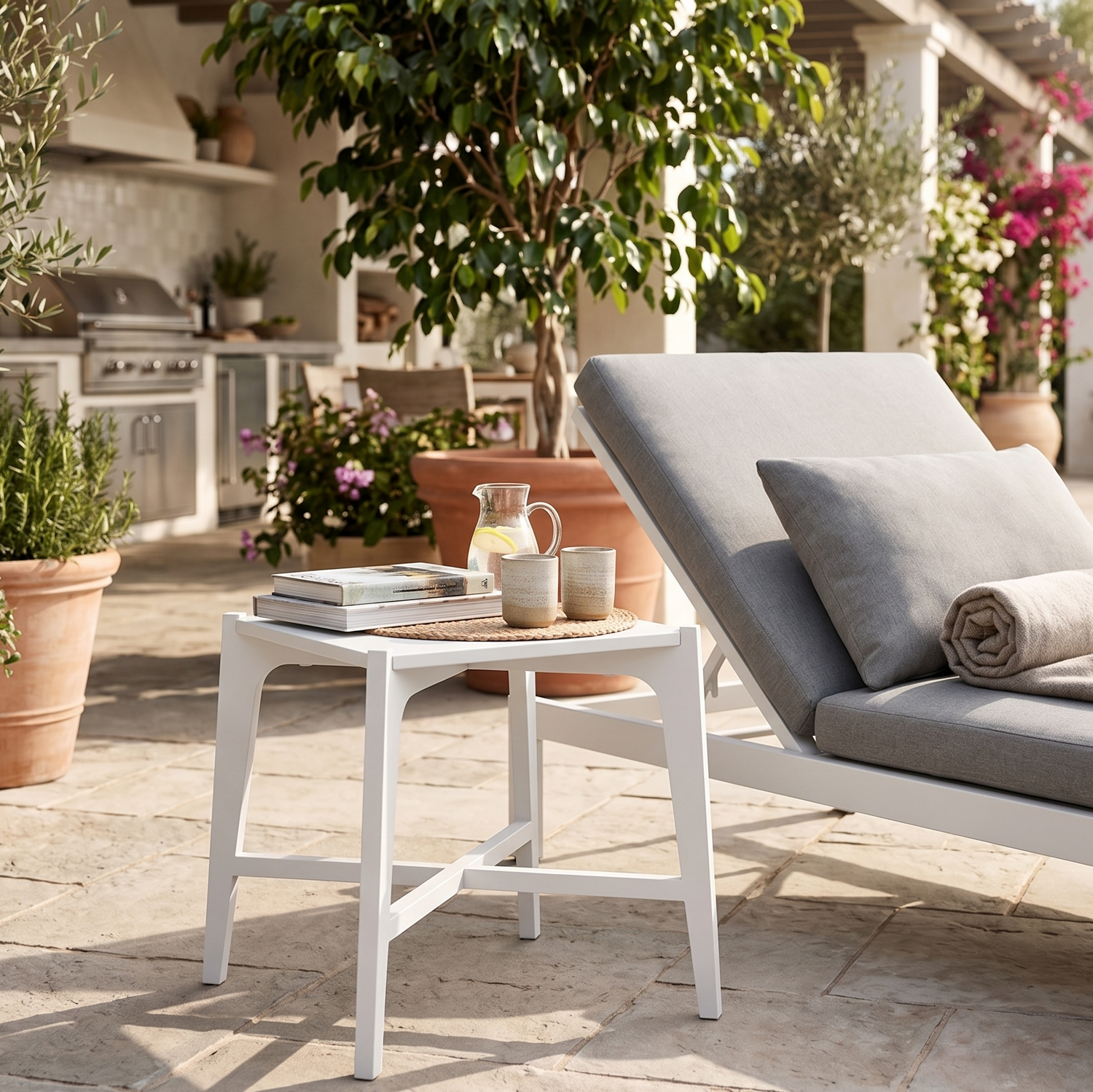 Berlin Gardens MGP Outdoor Poly Lumber Square Side Table
