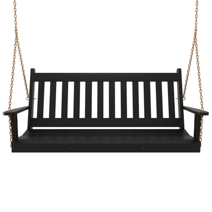 Keystone Amish Co. 6 Foot Franklin Porch Swing, Black