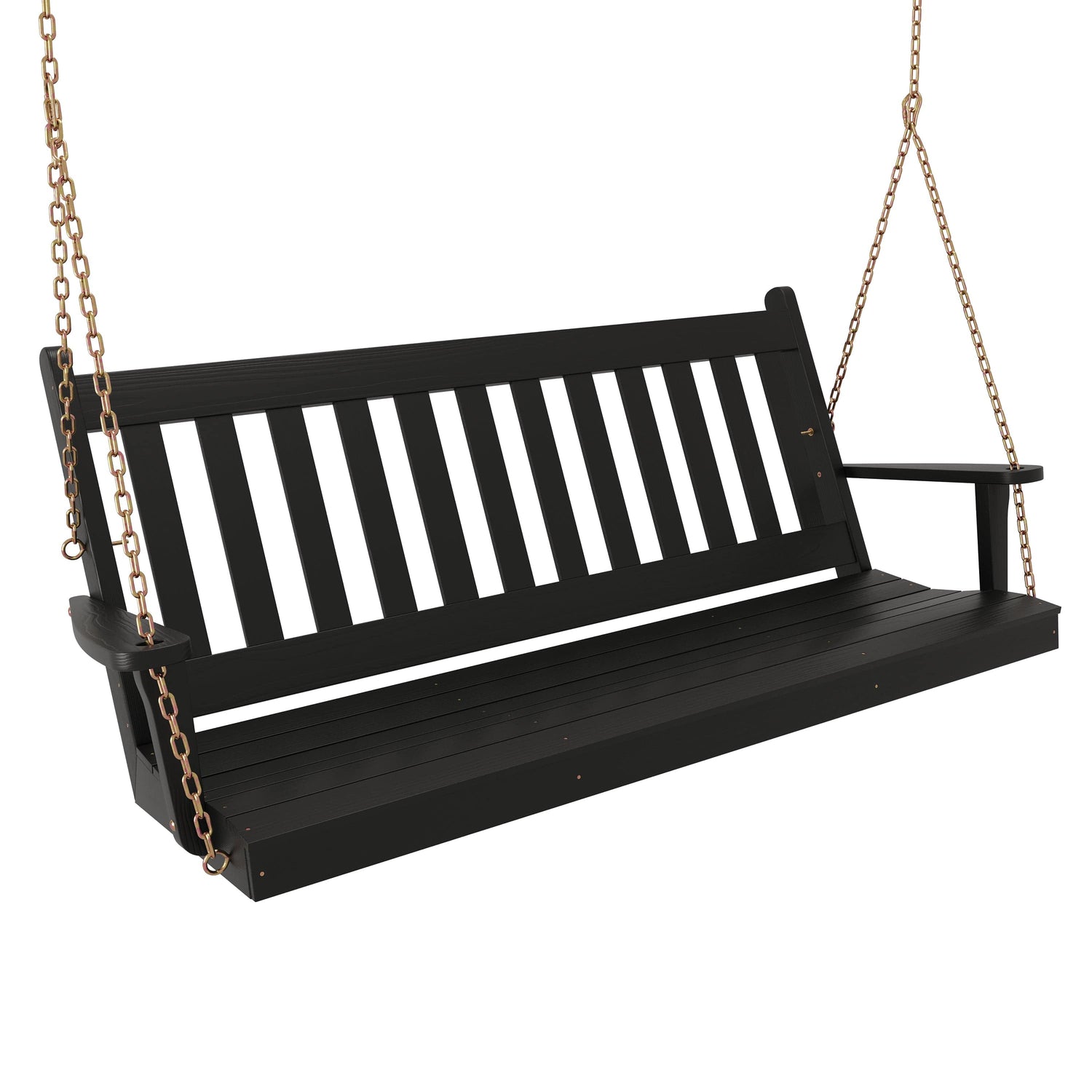 Keystone Amish Co. 5 Foot Franklin Porch Swing, Black