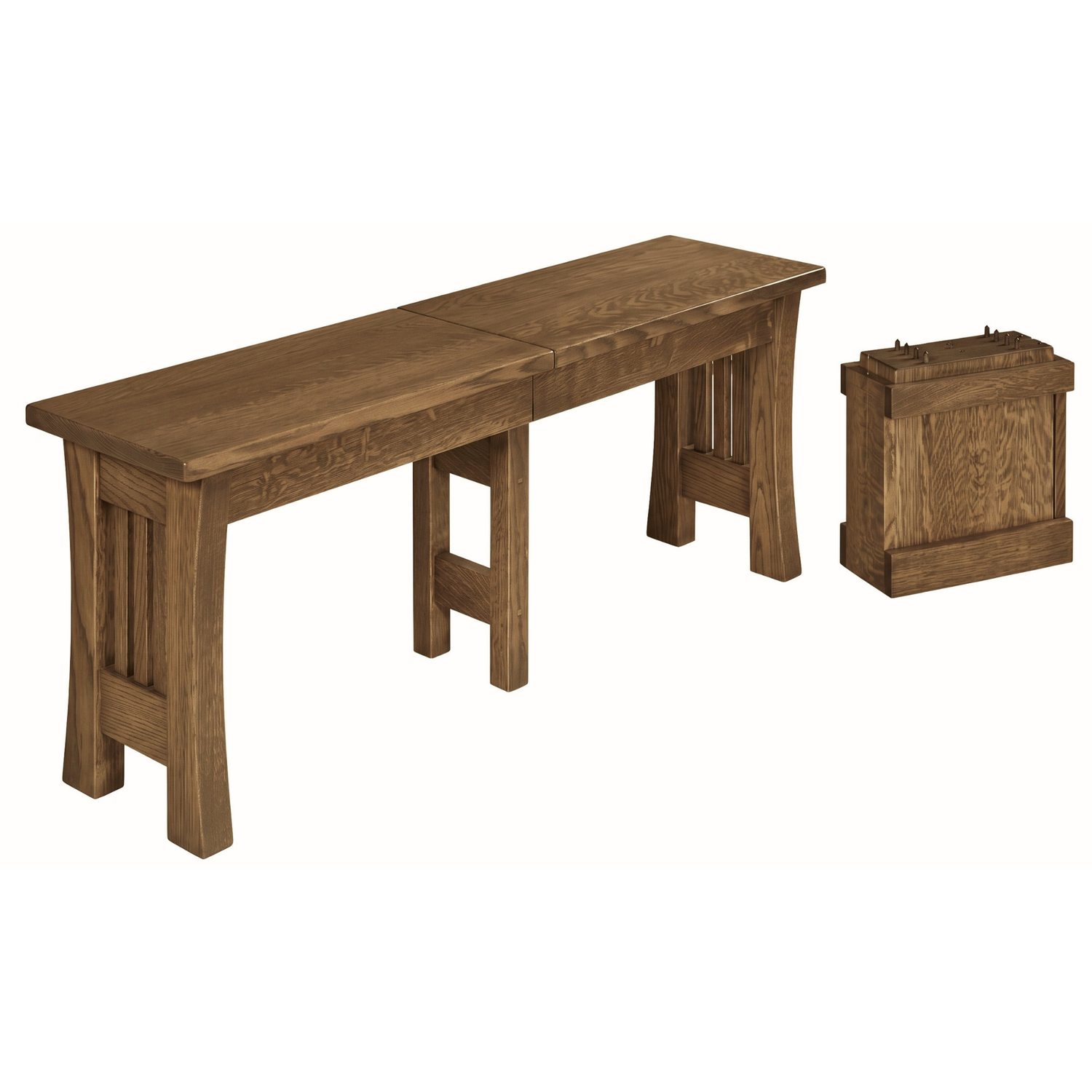 Hoosier Timbercraft Burr Brown Maple Bench