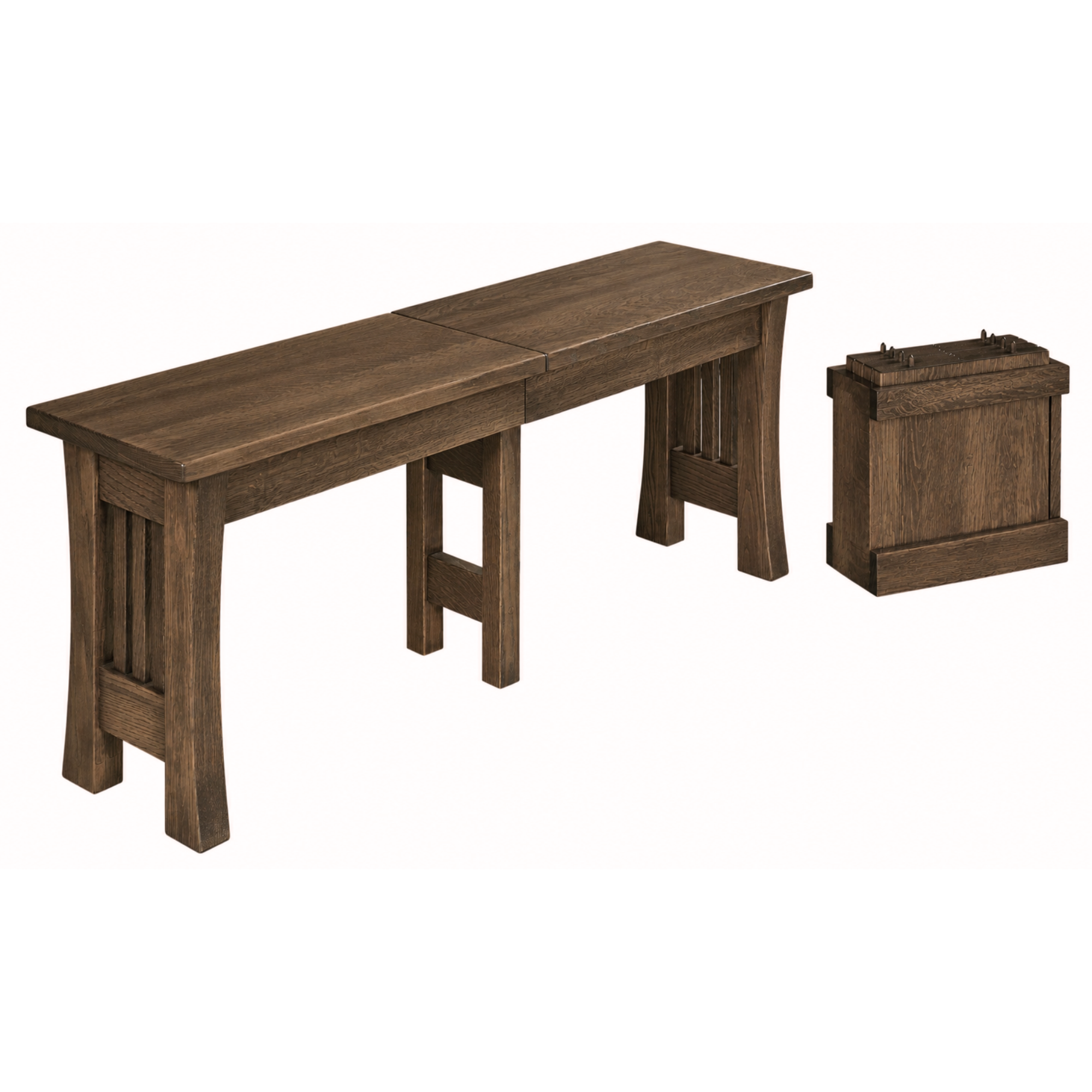 Hoosier Timbercraft Burr Brown Maple Bench