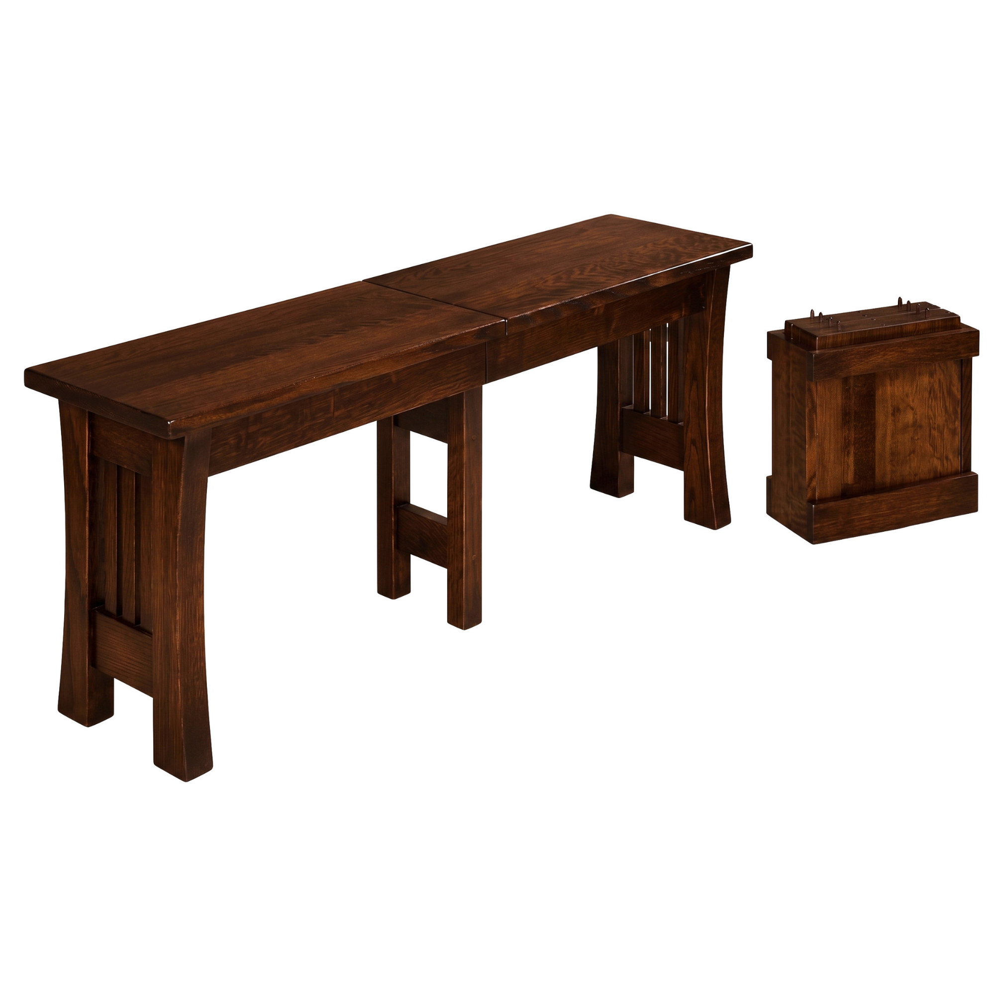 Hoosier Timbercraft Burr Brown Maple Bench