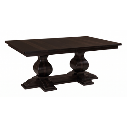 Hoosier Timbercraft Hawthorne Brown Maple Double Pedestal Table