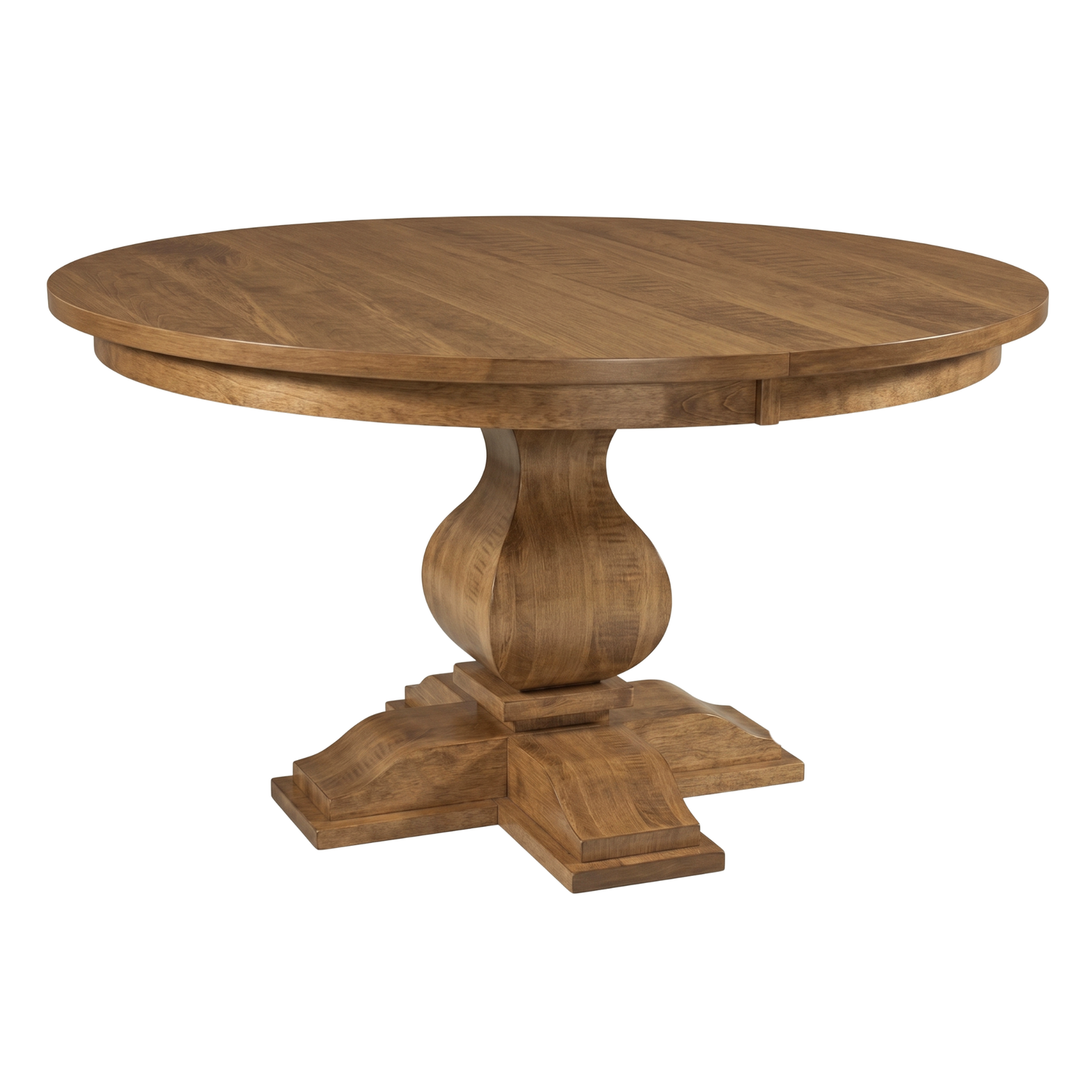 Hoosier Timbercraft Hawthorne Brown Maple Single Pedestal Table