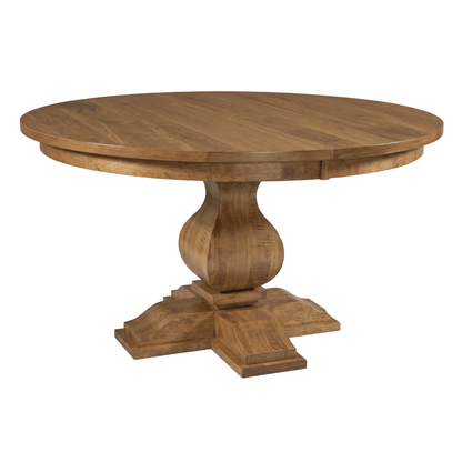 Hoosier Timbercraft Hawthorne Brown Maple Single Pedestal Table