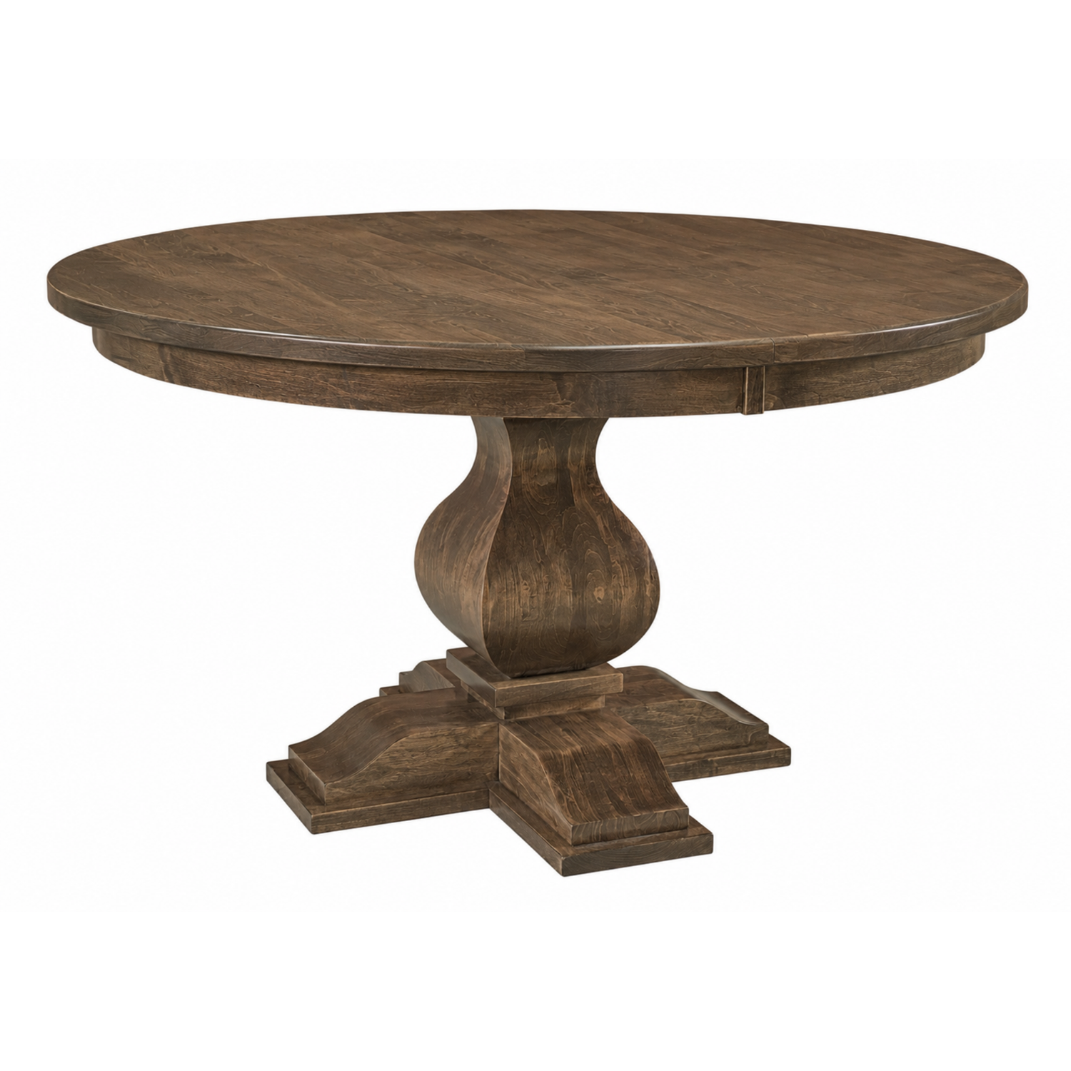 Hoosier Timbercraft Hawthorne Brown Maple Single Pedestal Table