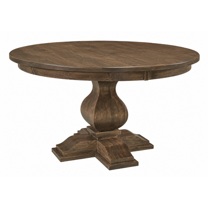 Hoosier Timbercraft Hawthorne Brown Maple Single Pedestal Table
