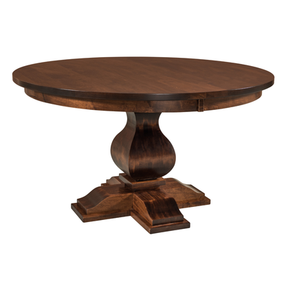 Hoosier Timbercraft Hawthorne Brown Maple Single Pedestal Table