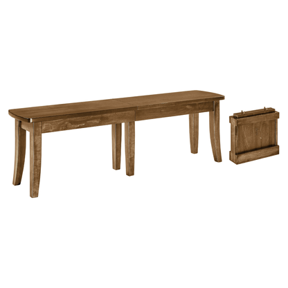 Hoosier Timbercraft Hudson Brown Maple Dining Bench