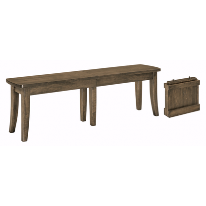 Hoosier Timbercraft Hudson Brown Maple Dining Bench