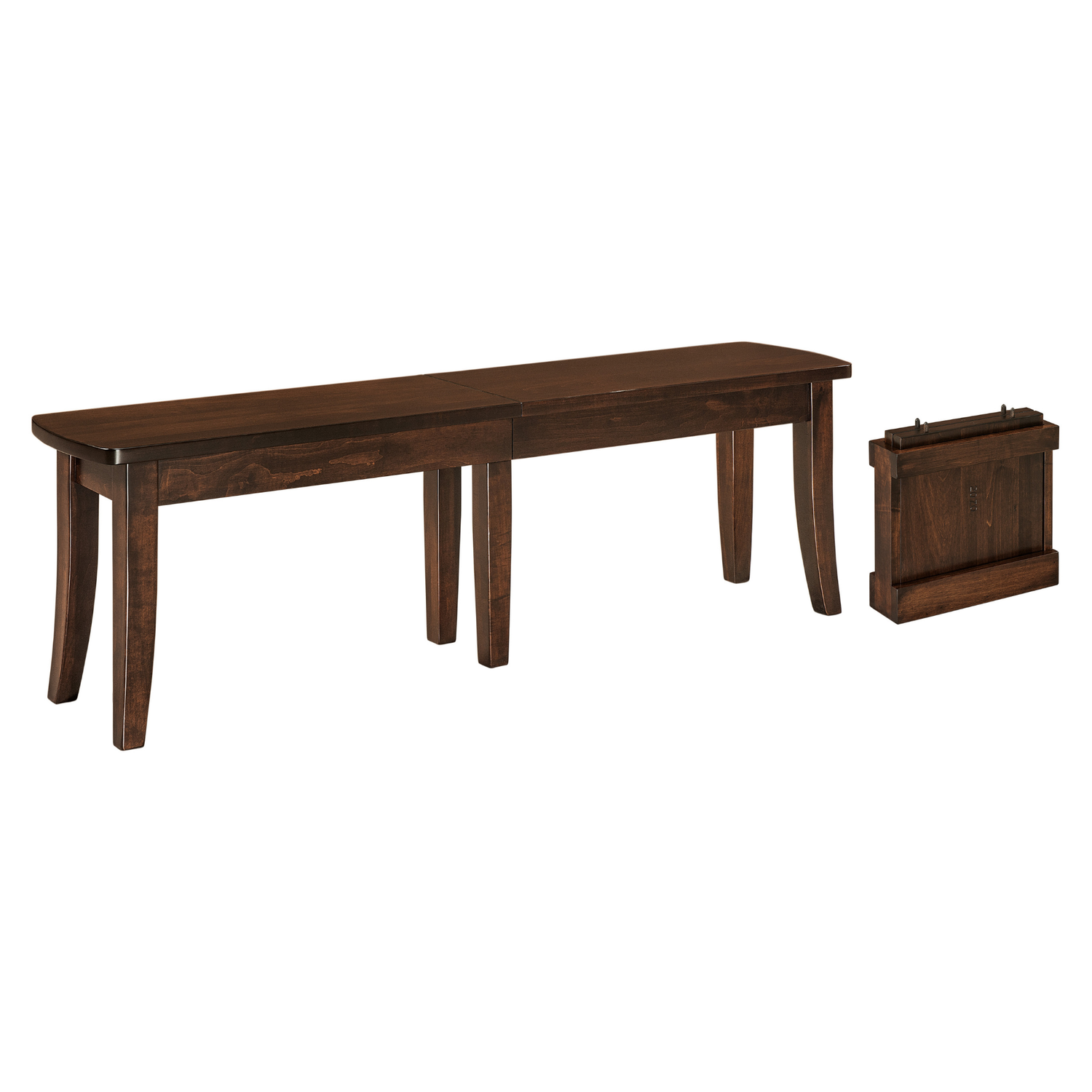 Hoosier Timbercraft Hudson Brown Maple Dining Bench