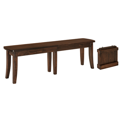 Hoosier Timbercraft Hudson Brown Maple Dining Bench