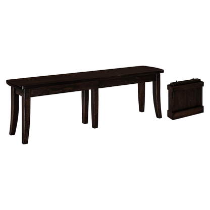 Hoosier Timbercraft Hudson Brown Maple Dining Bench