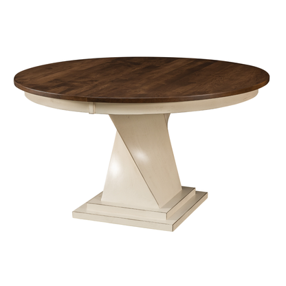 Hoosier Timbercraft Westfield Brown Maple Single Pedestal Table