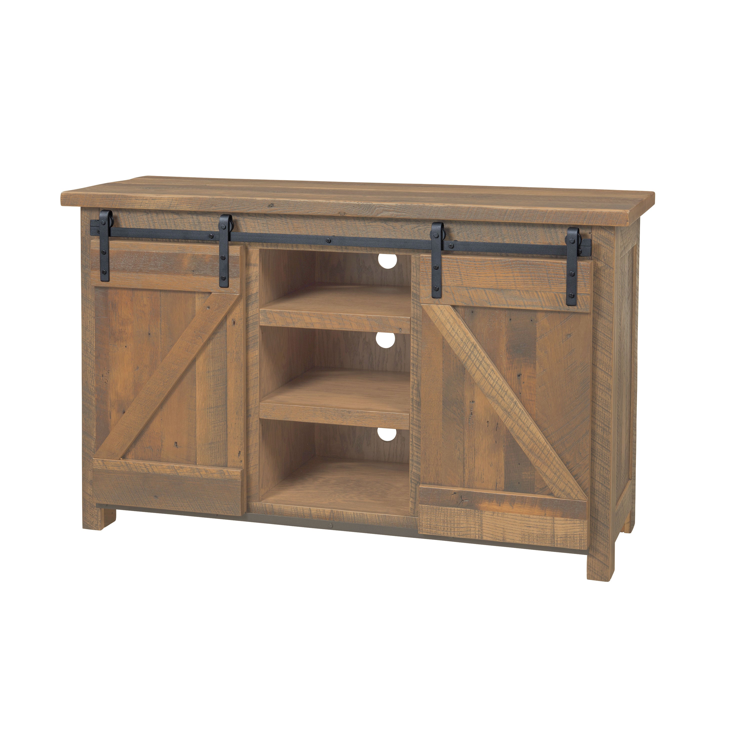 Legacy Estate Roscoe Reclaimed Barnwood Barndoor TV Stand