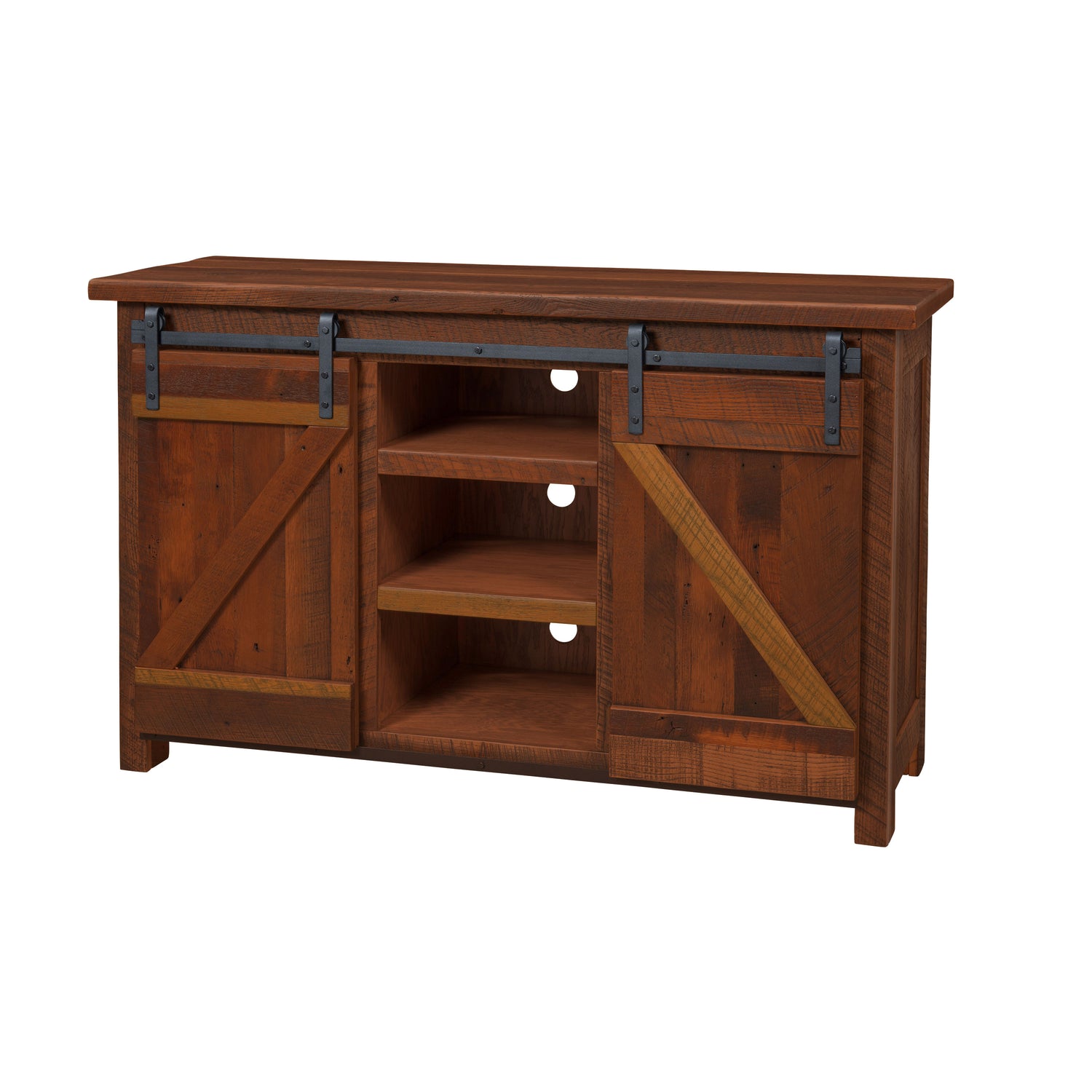 Legacy Estate Roscoe Reclaimed Barnwood Barndoor TV Stand