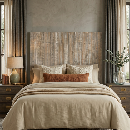 Keystone Amish Co. Graywash Solid Wood Headboard