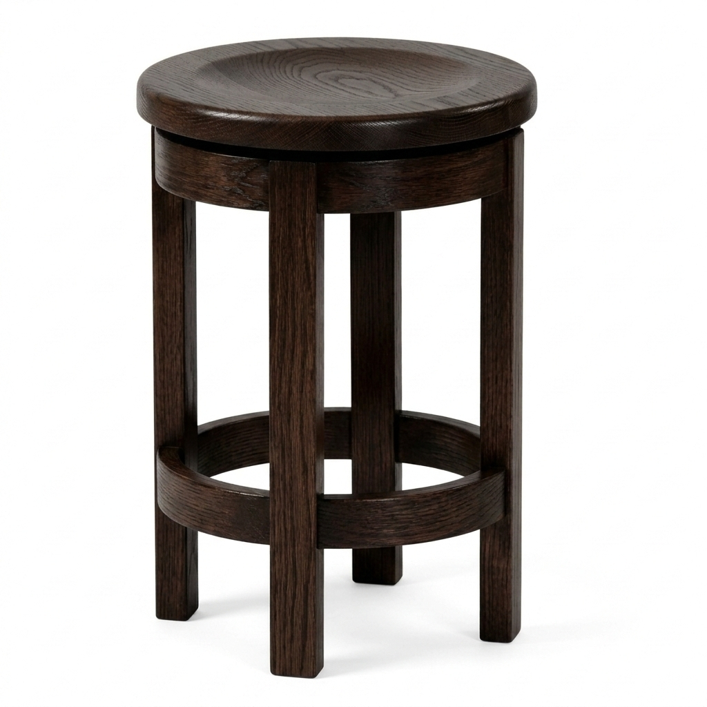 Hoosier Timbercraft Wayne Backless Maple Barstool