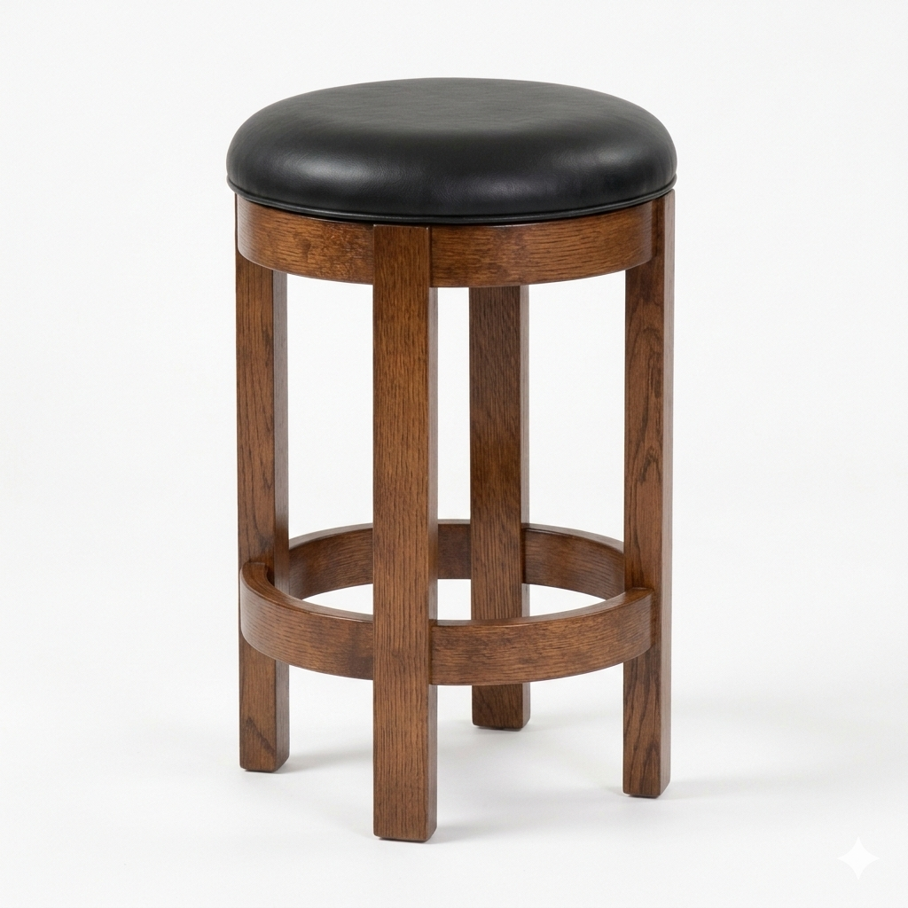 Hoosier Timbercraft Wayne Backless Maple Barstool
